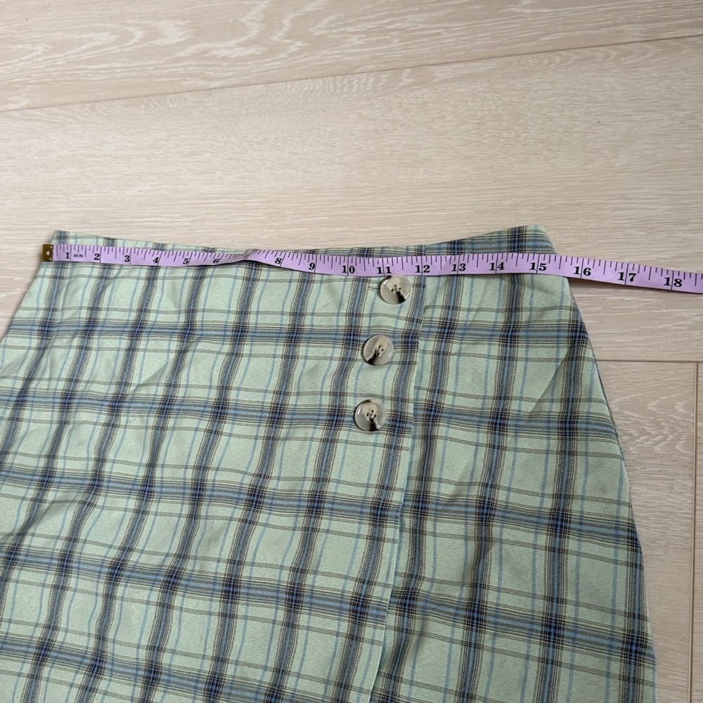 ✨Rumor Vintage Stylish Green Plaid Mini Skirt - Picture 6 of 8